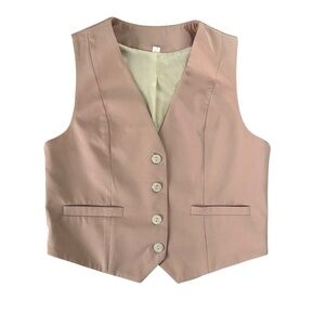 Pink Button-Up Vest